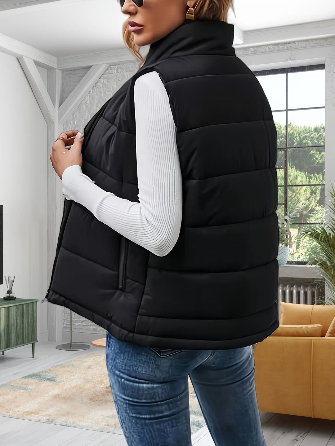 Ivy | Stand-Up Collar Padded Vest