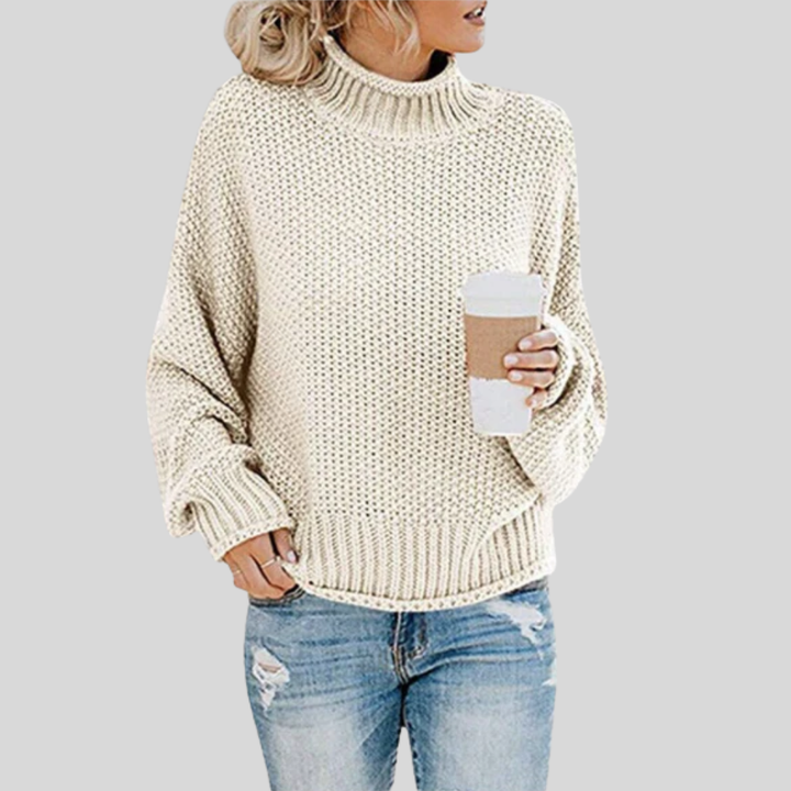 PATTY | TEXTURED HIGH-NECK SWEATER