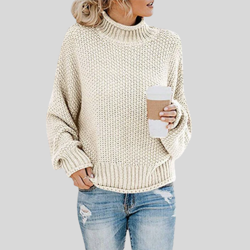 PATTY | TEXTURED HIGH-NECK SWEATER