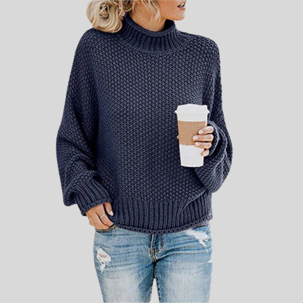 PATTY | TEXTURED HIGH-NECK SWEATER