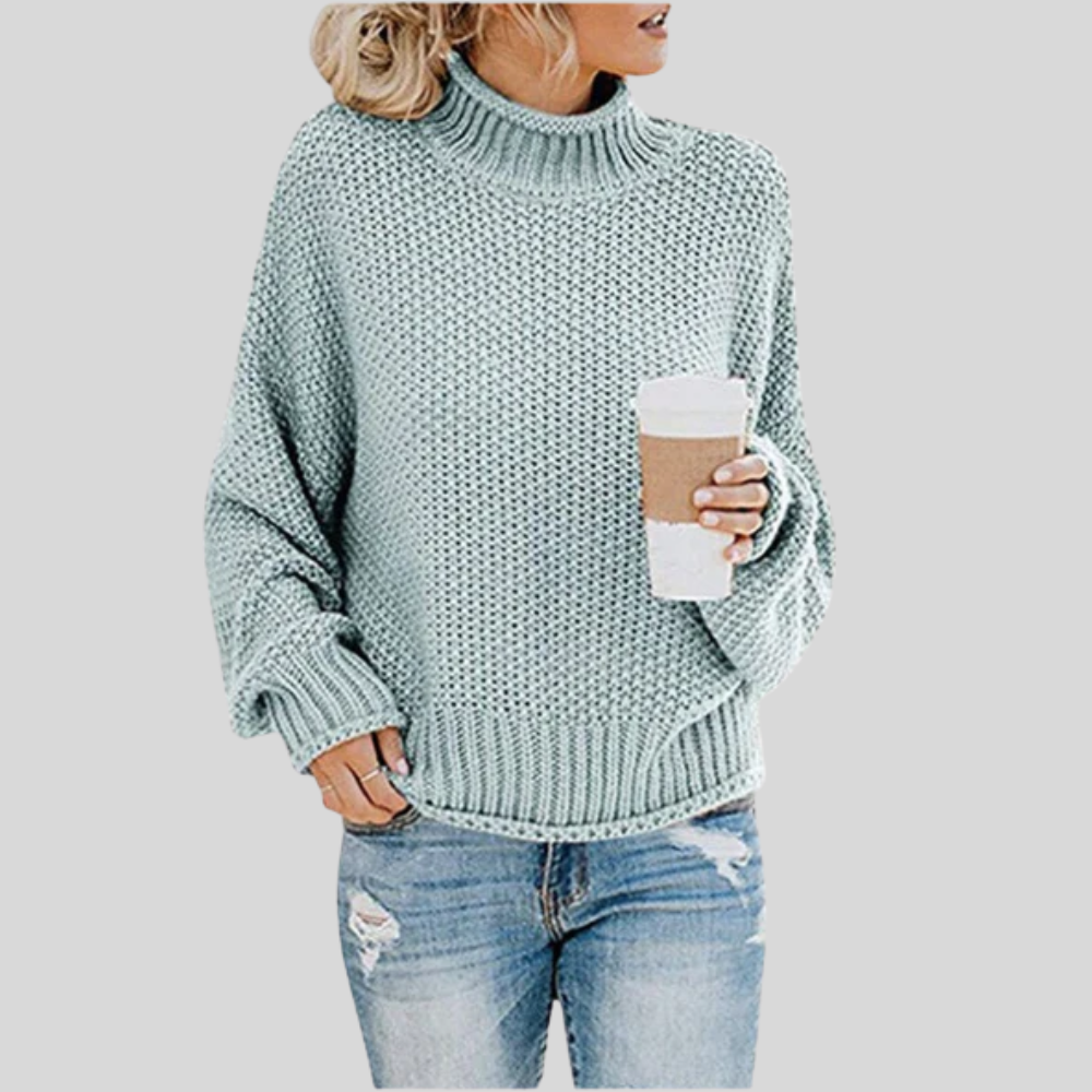 PATTY | TEXTURED HIGH-NECK SWEATER