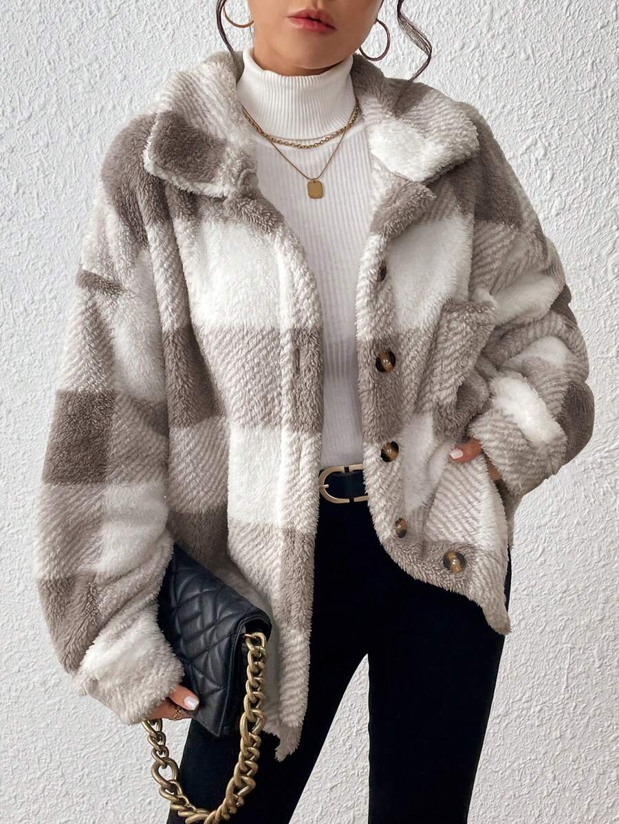 HARPER | PLAID TEDDY JACKET