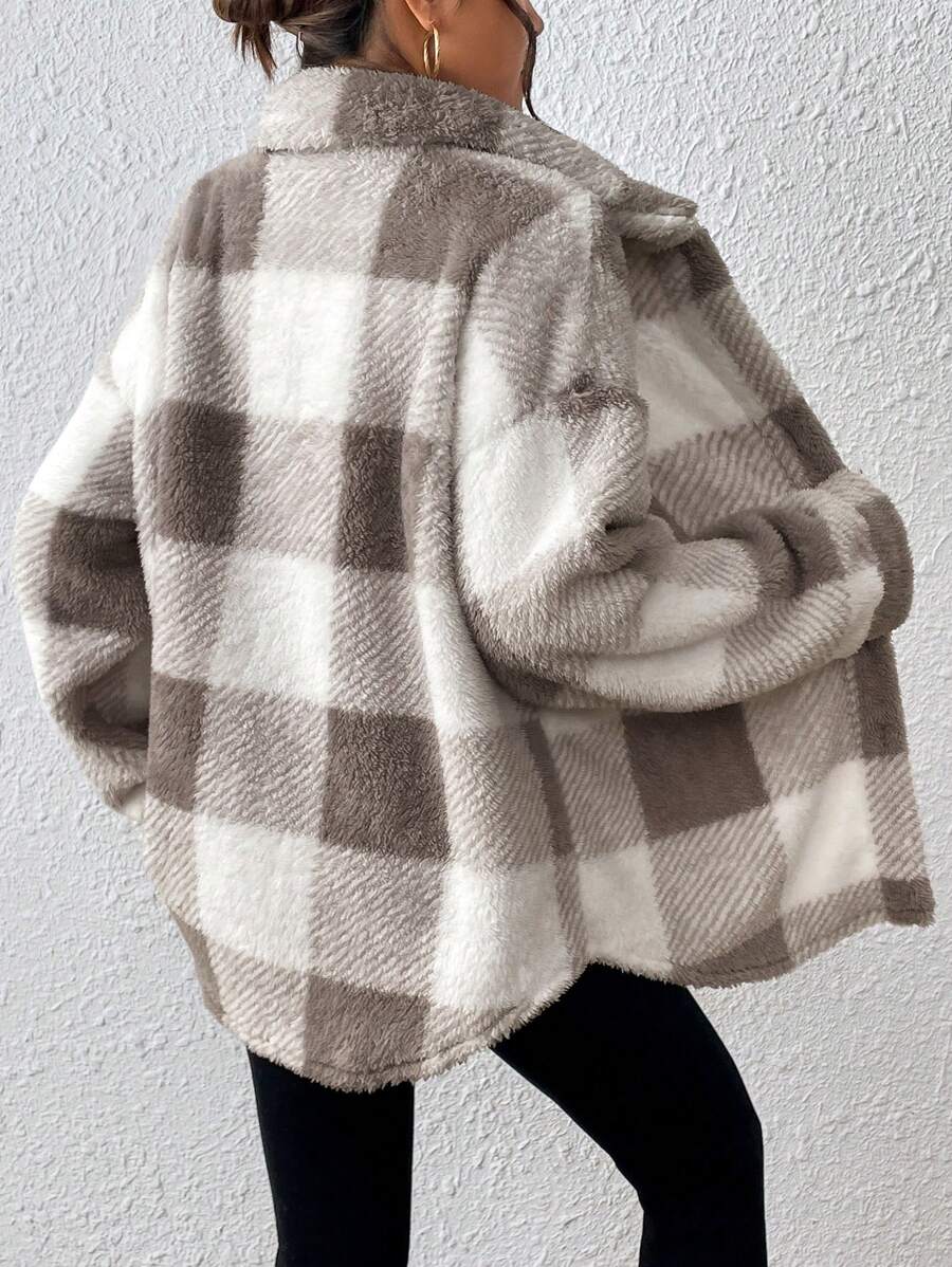 HARPER | PLAID TEDDY JACKET