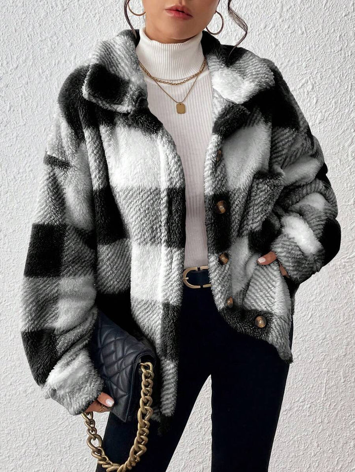 HARPER | PLAID TEDDY JACKET