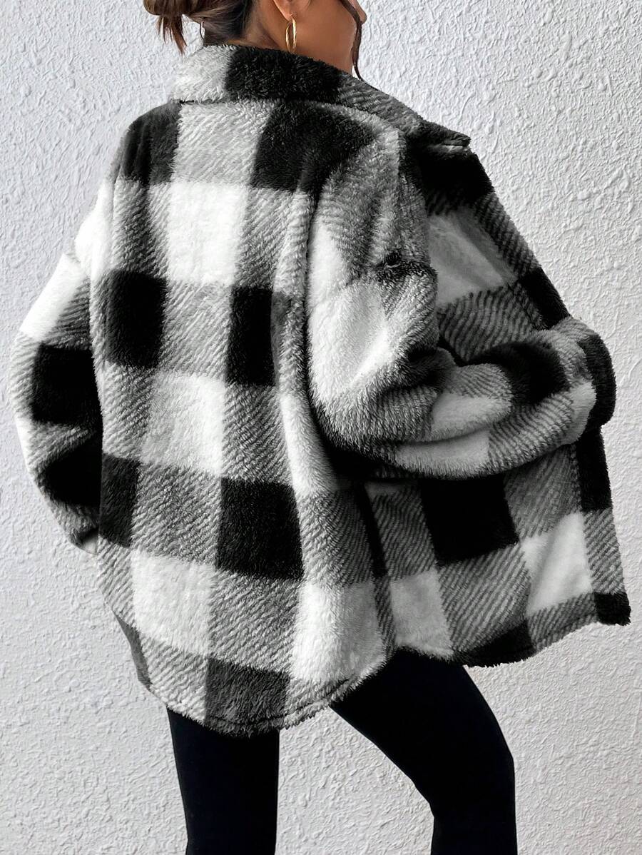 HARPER | PLAID TEDDY JACKET