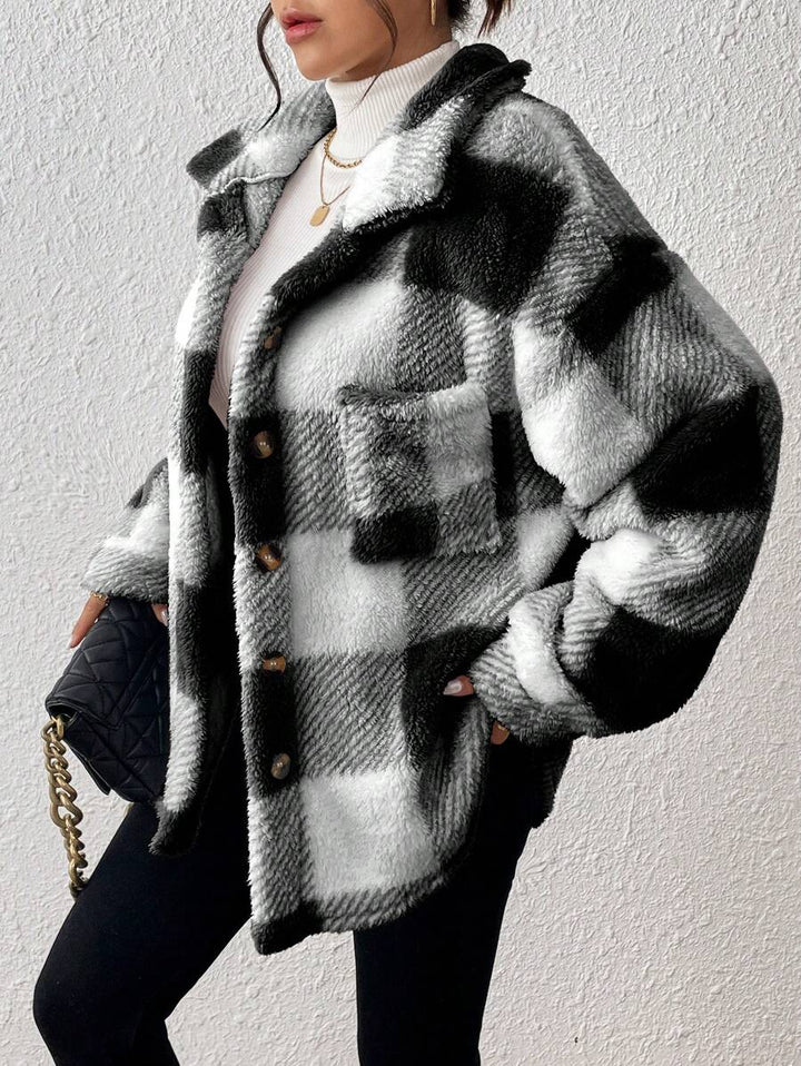 HARPER | PLAID TEDDY JACKET