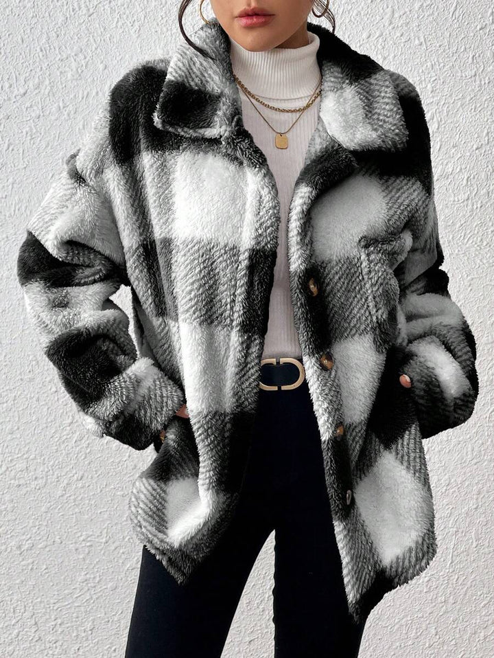 HARPER | PLAID TEDDY JACKET