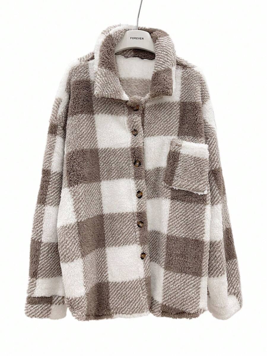 HARPER | PLAID TEDDY JACKET