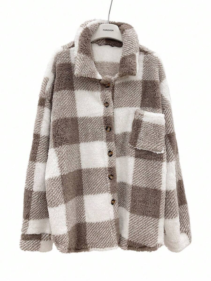 HARPER | PLAID TEDDY JACKET