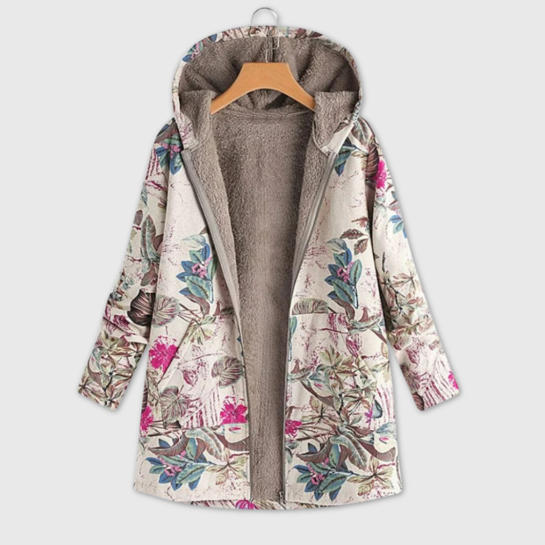 FLEURAL | FLORAL FLEECE JACKET