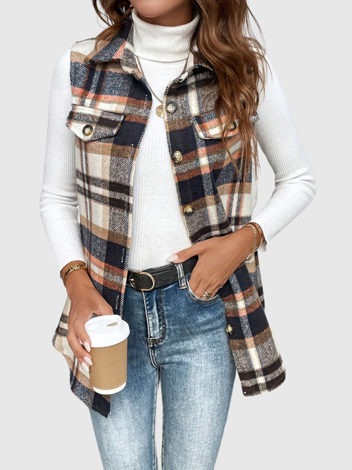 Tara | Casual Checkered Blouse