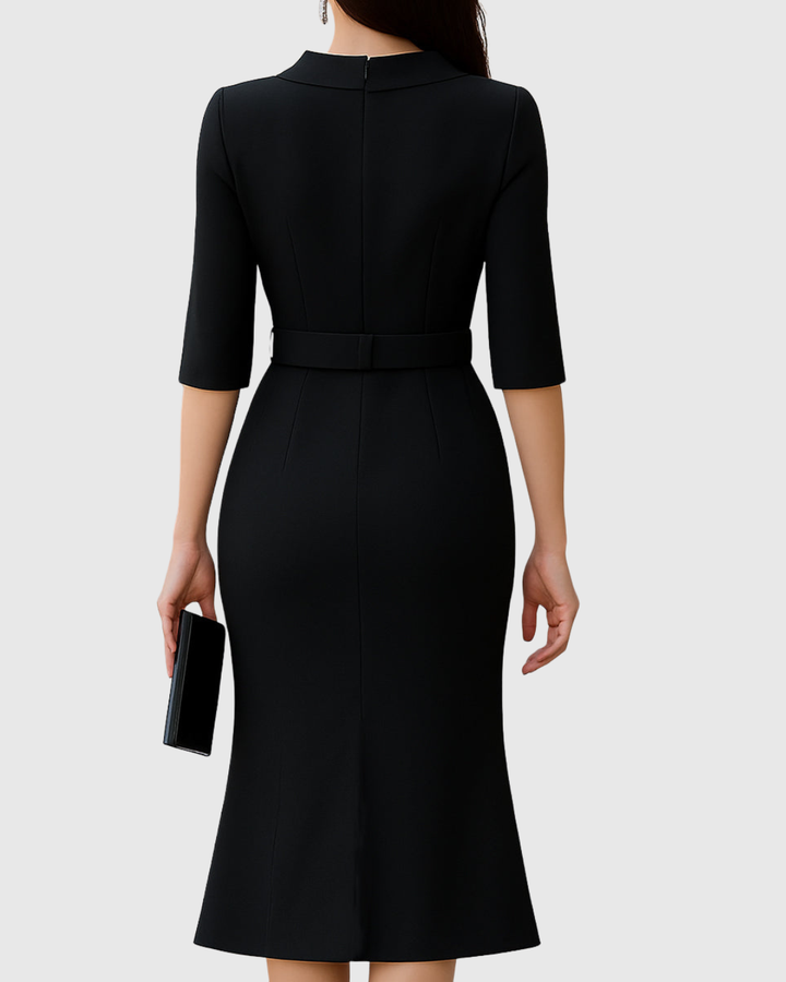 BLYTHEWYN | TIMELESS BLACK MIDI DRESS