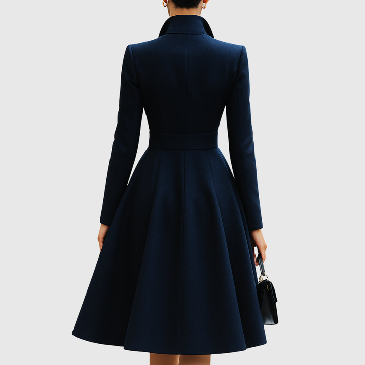 ELEANOR | TAILORED NAVY COAT DRESS