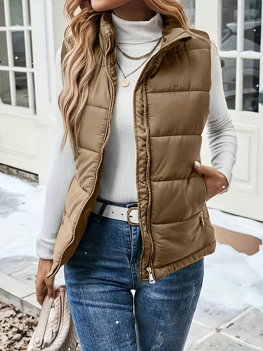 Ivy | Stand-Up Collar Padded Vest