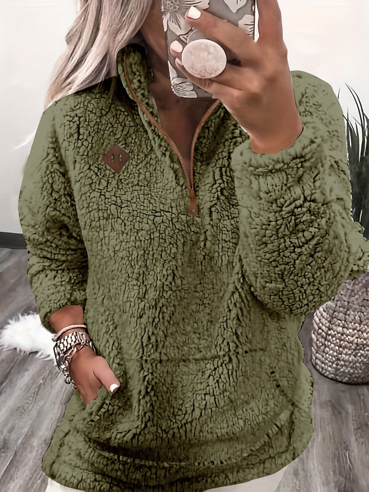 SUSAN | HIGH-NECK ZIP HOODIE