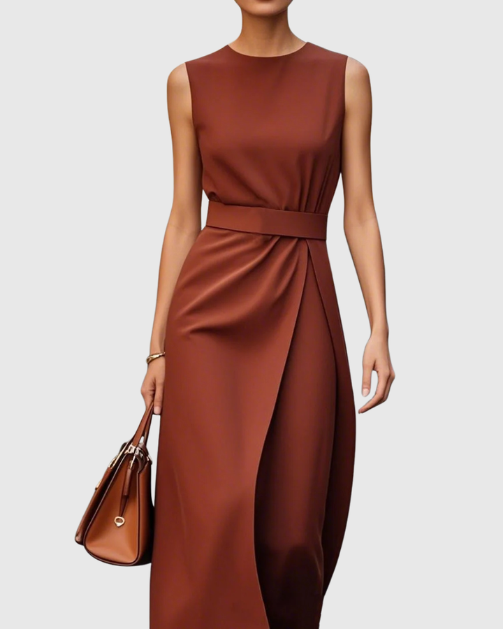 CLARIMOND | ELEGANT ROUND-NECK DRESS