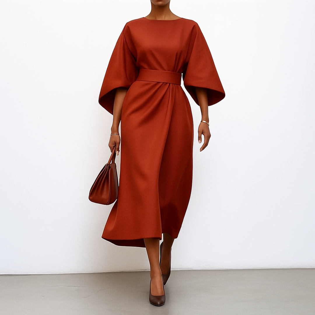 ELDRA | SATIN TOUCH BATWING MAXI DRESS