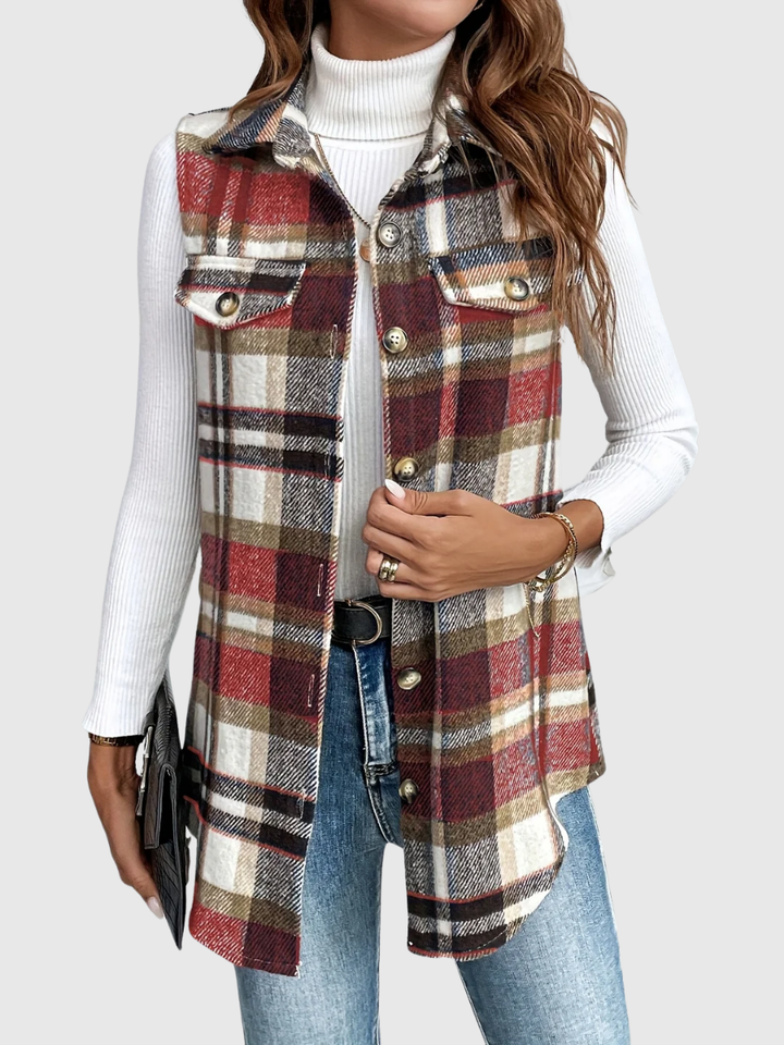 Tara | Casual Checkered Blouse