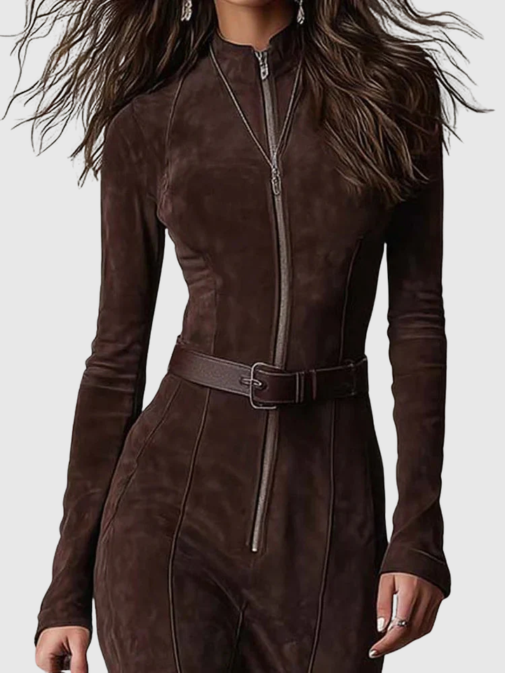 NORA | FAUX SUEDE DRESS