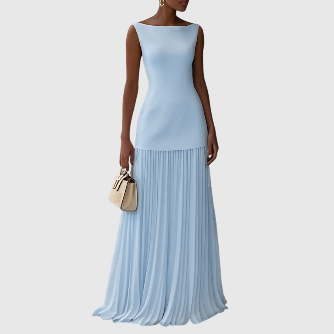 ROWINA | SLEEVELESS PLEATED DRESS