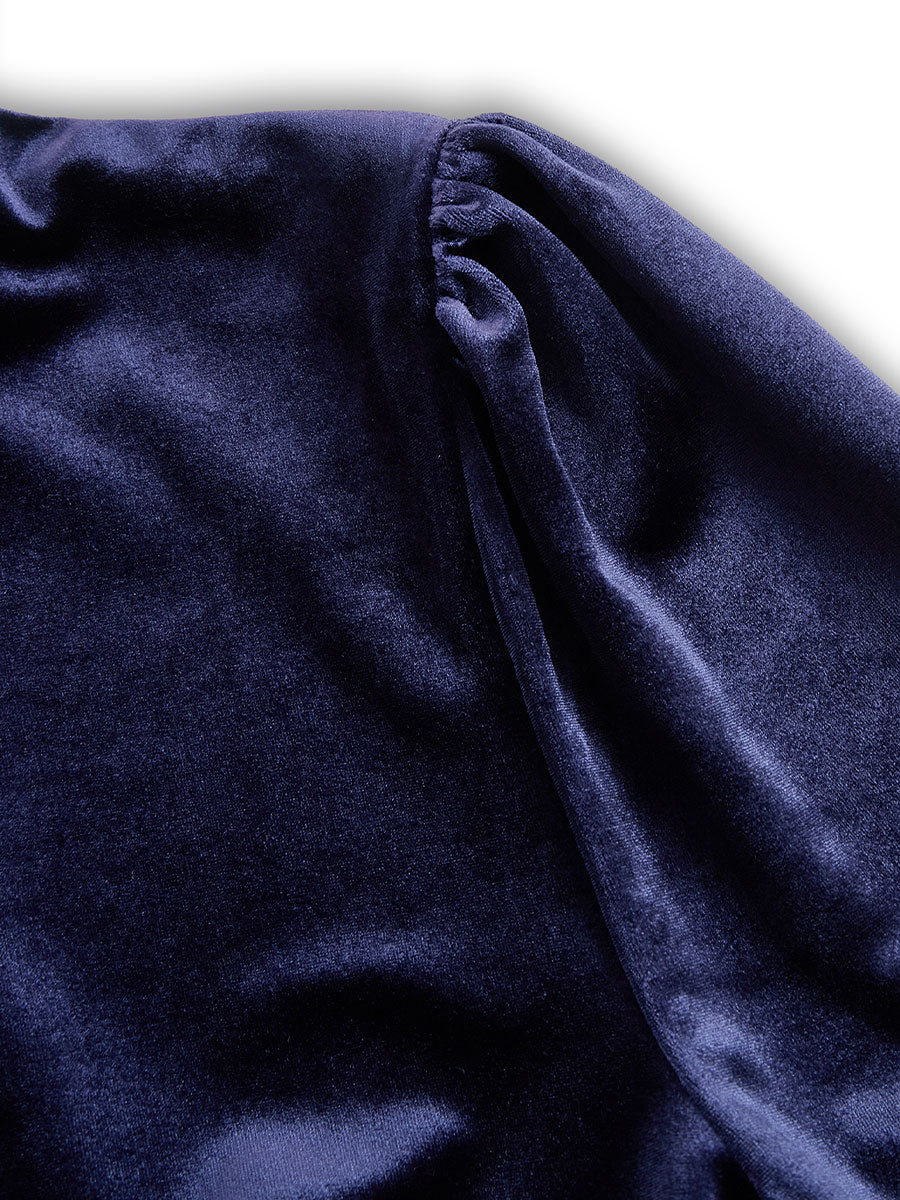 SIBELLA | TIMELESS NAVY LONG-SLEEVE MIDI DRESS