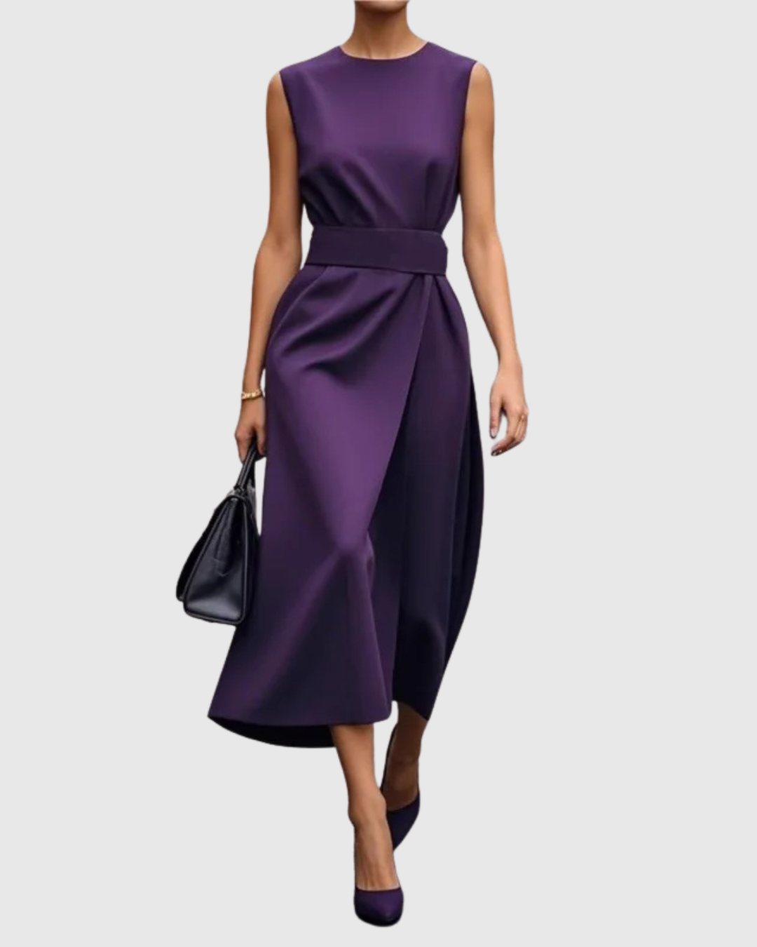 CLARIMOND | ELEGANT ROUND-NECK DRESS