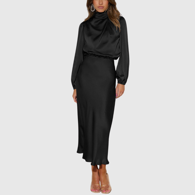 MARISTELLA | LUXURY SATIN MAXI DRESS