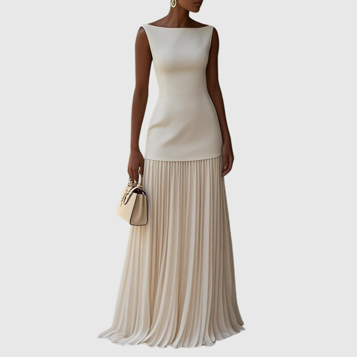 ROWINA | SLEEVELESS PLEATED DRESS