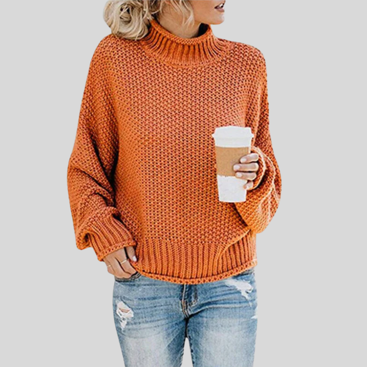 PATTY | TEXTURED HIGH-NECK SWEATER