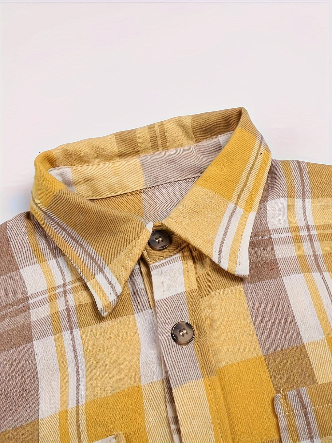 Noor | Casual Plaid Button Blouse