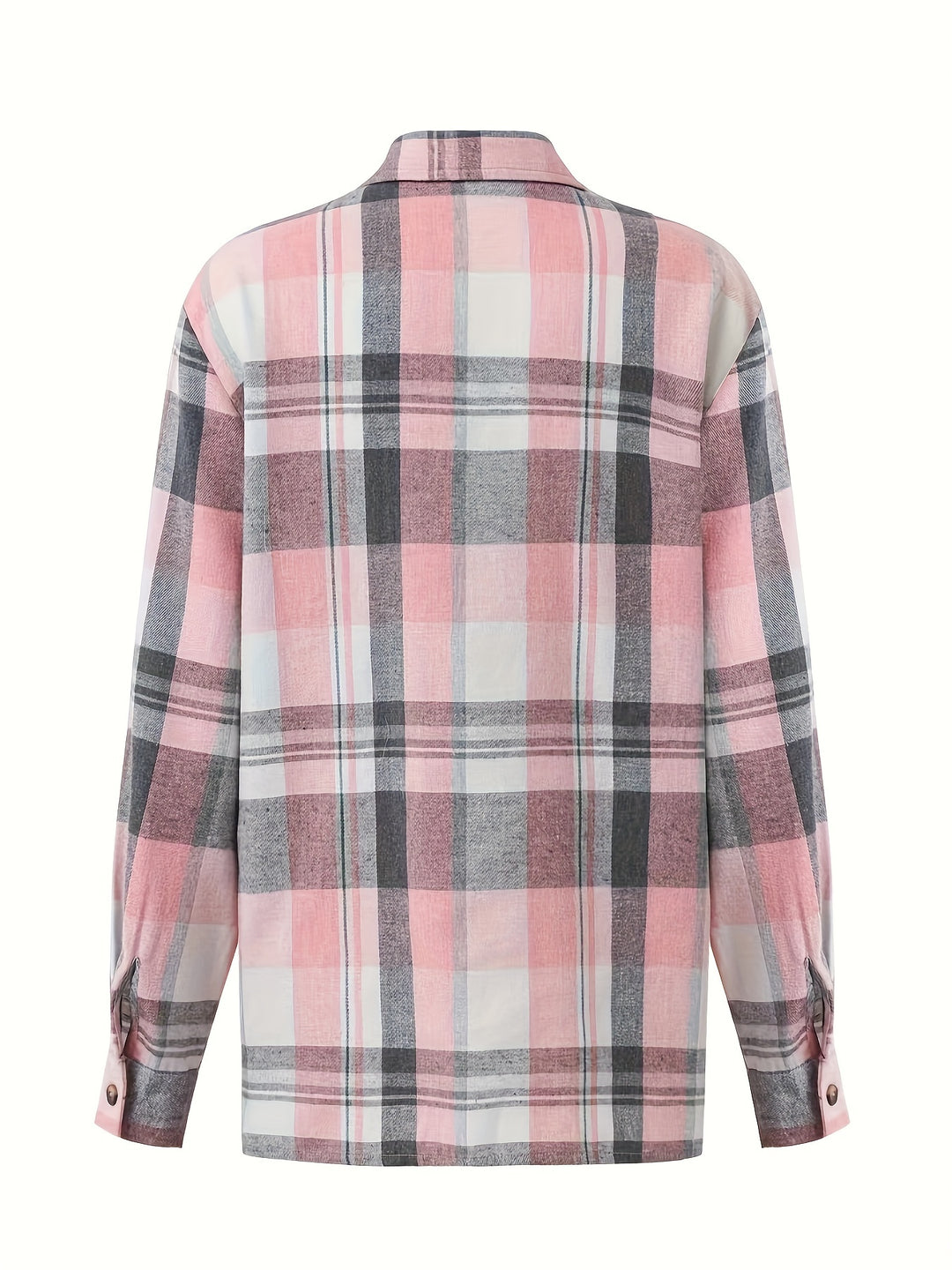 Noor | Casual Plaid Button Blouse