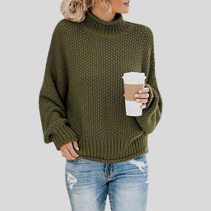 PATTY | TEXTURED HIGH-NECK SWEATER