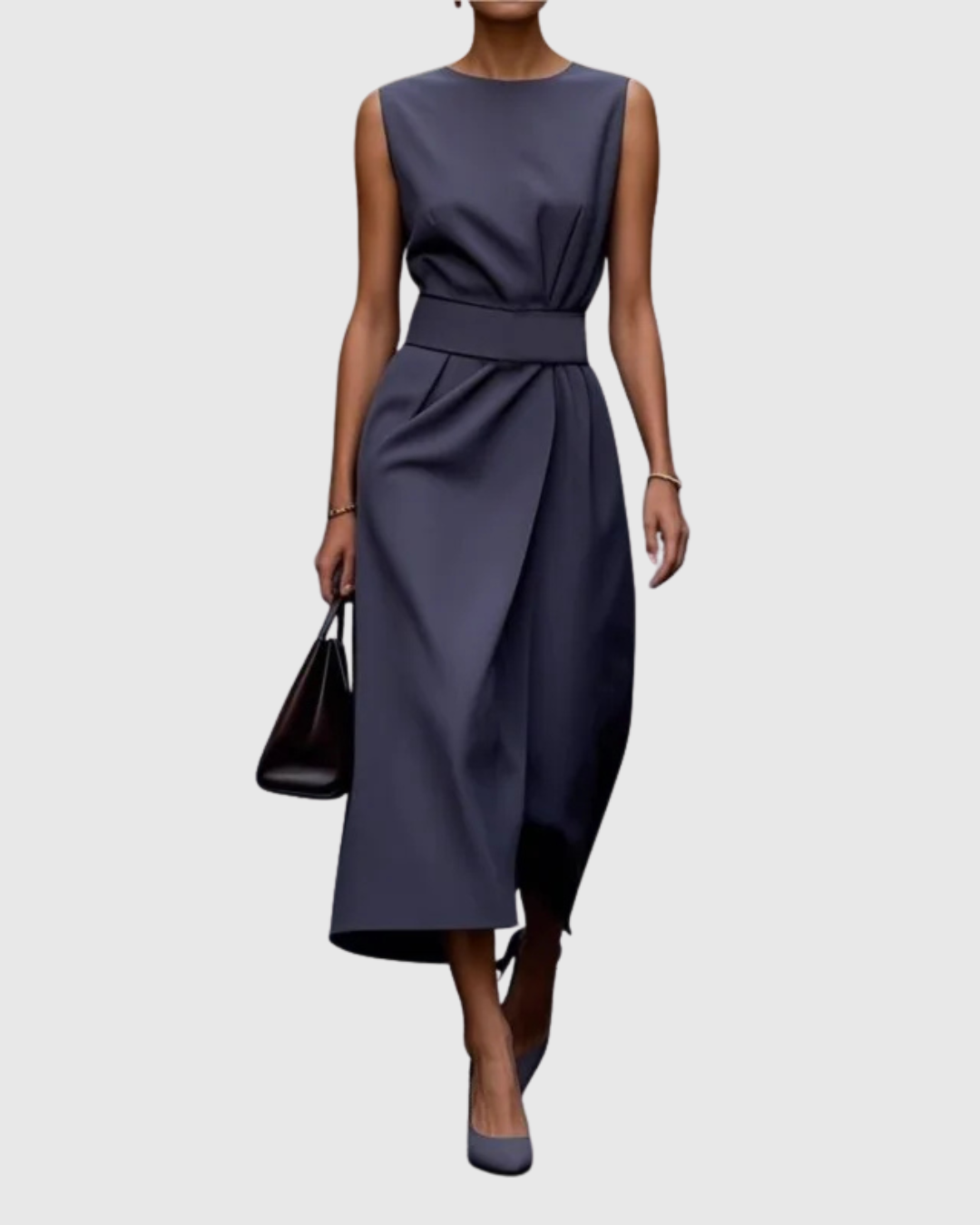 CLARIMOND | ELEGANT ROUND-NECK DRESS