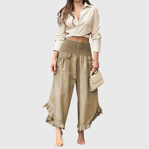 Jaya - Casual Pants with Fashionable Pleats