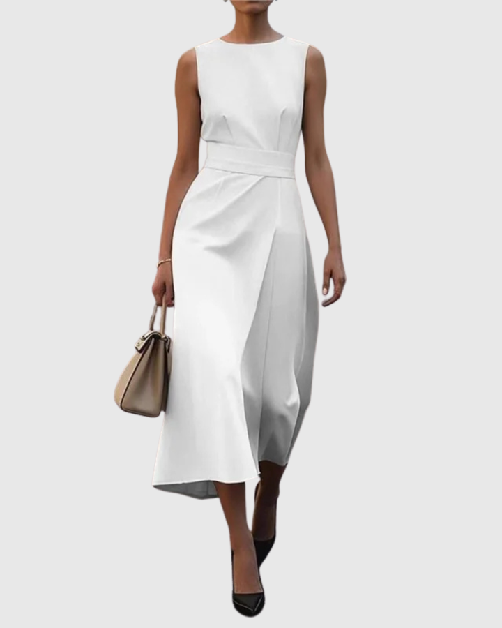 CLARIMOND | ELEGANT ROUND-NECK DRESS