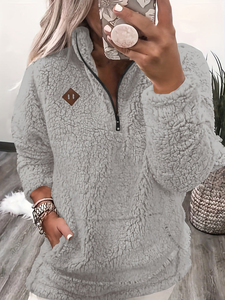 SUSAN | HIGH-NECK ZIP HOODIE