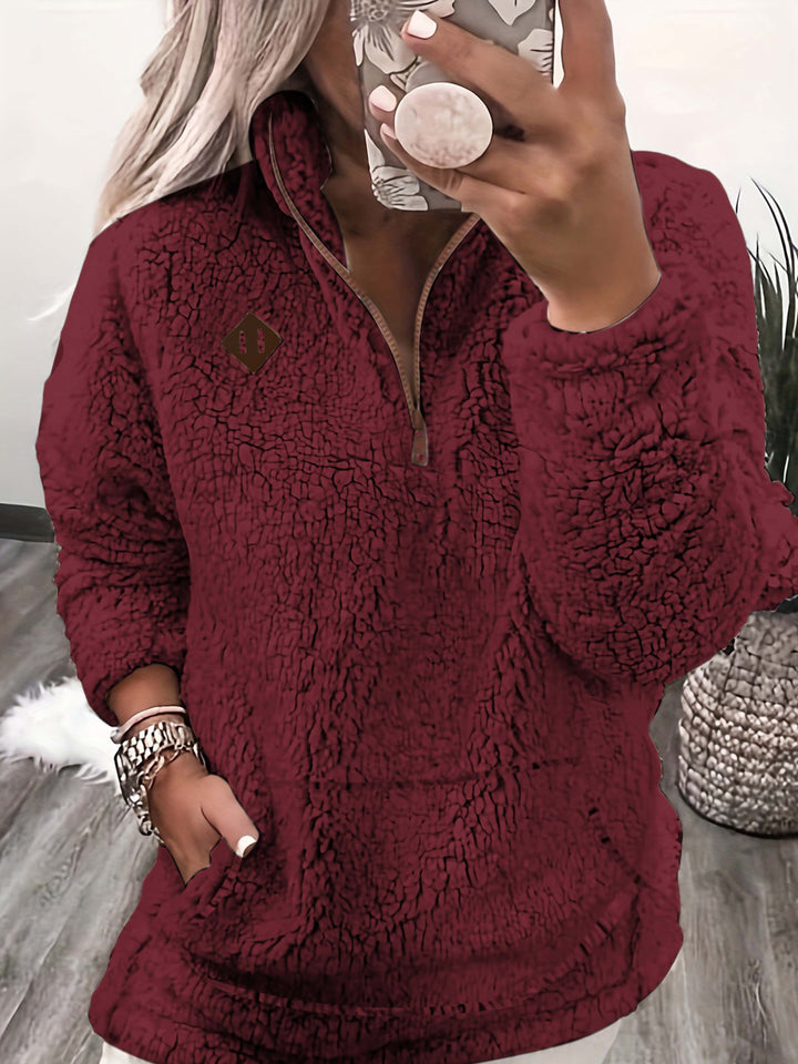 SUSAN | HIGH-NECK ZIP HOODIE