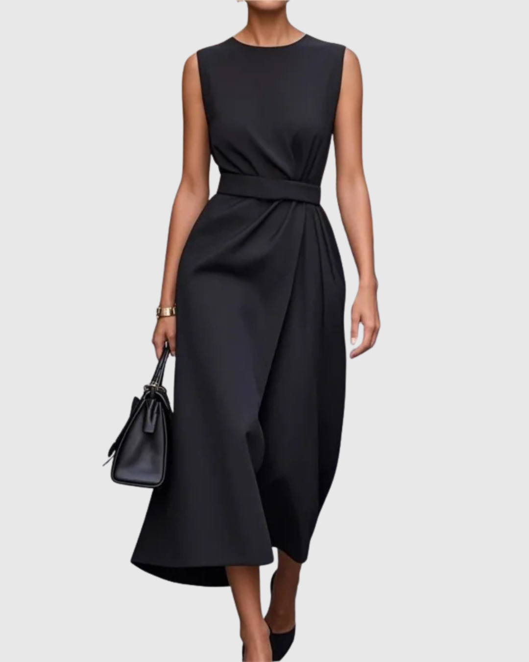 CLARIMOND | ELEGANT ROUND-NECK DRESS
