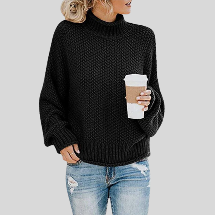 PATTY | TEXTURED HIGH-NECK SWEATER
