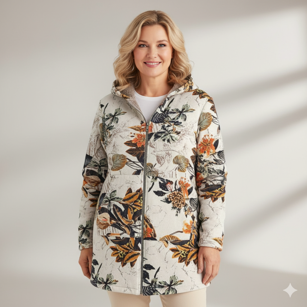 FLEURAL | FLORAL FLEECE JACKET