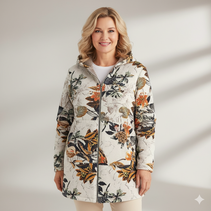 FLEURAL | FLORAL FLEECE JACKET