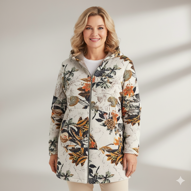 FLEURAL | FLORAL FLEECE JACKET