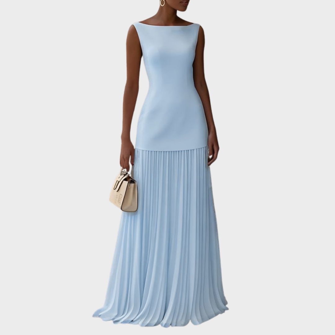 ROWINA | SLEEVELESS PLEATED DRESS