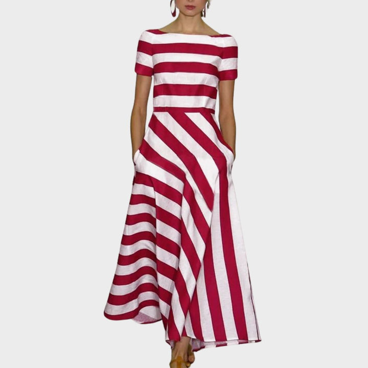 DELORA | LIGHT FLUID STRIPED DRESS