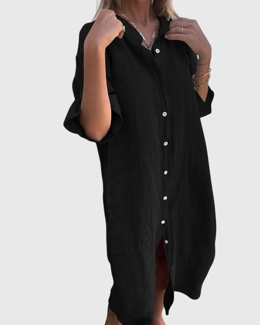 Jady™ | Ibiza-Style Casual Shirt Dress