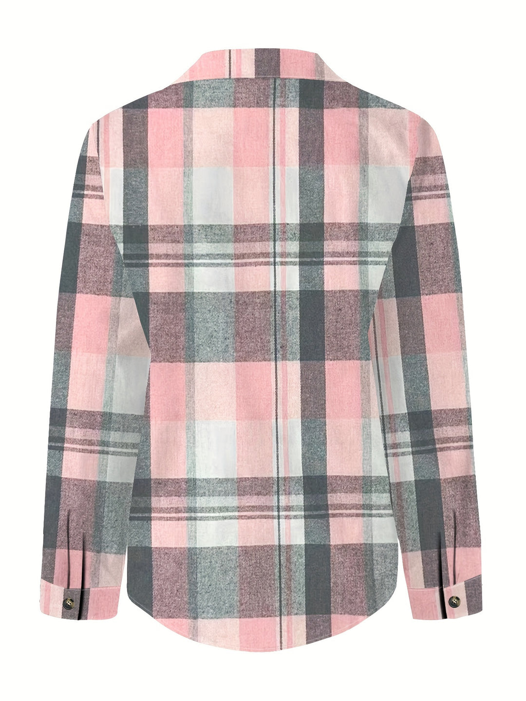 ELISA | PLAID BUTTON-UP BLOUSE