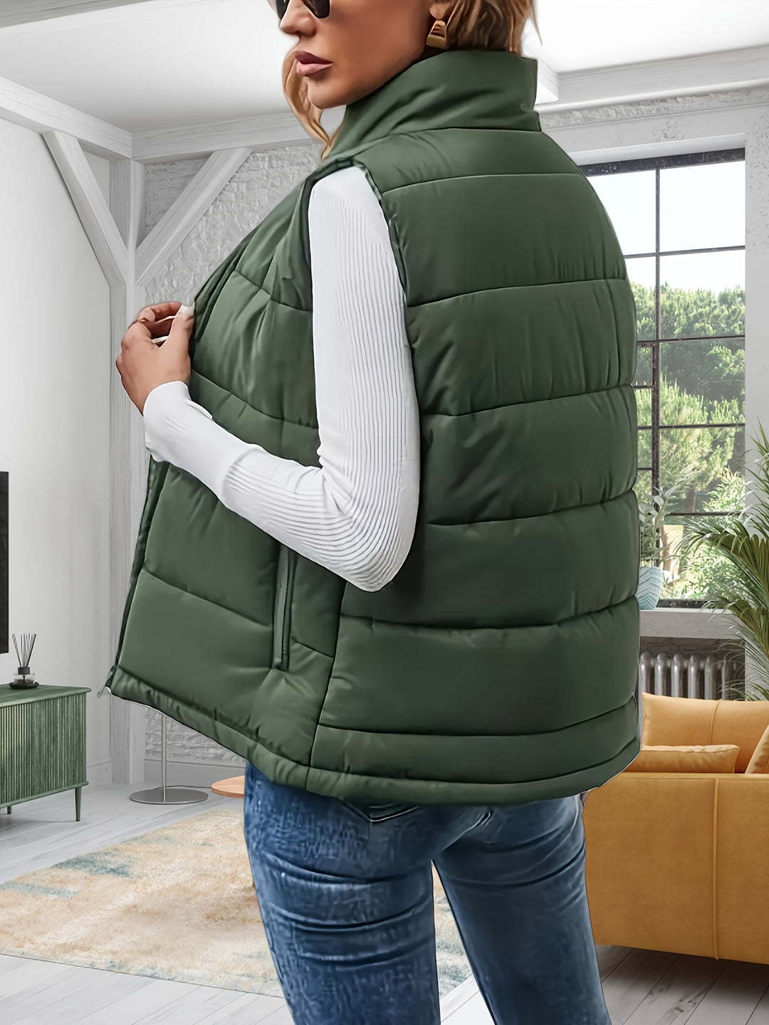 Ivy | Stand-Up Collar Padded Vest