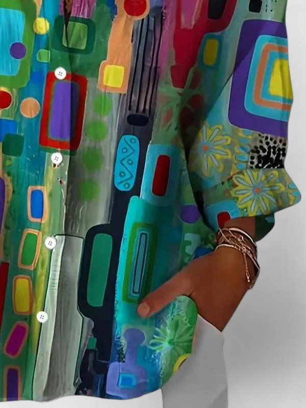 ROSE | ELEGANT GEOMETRIC BLOUSE